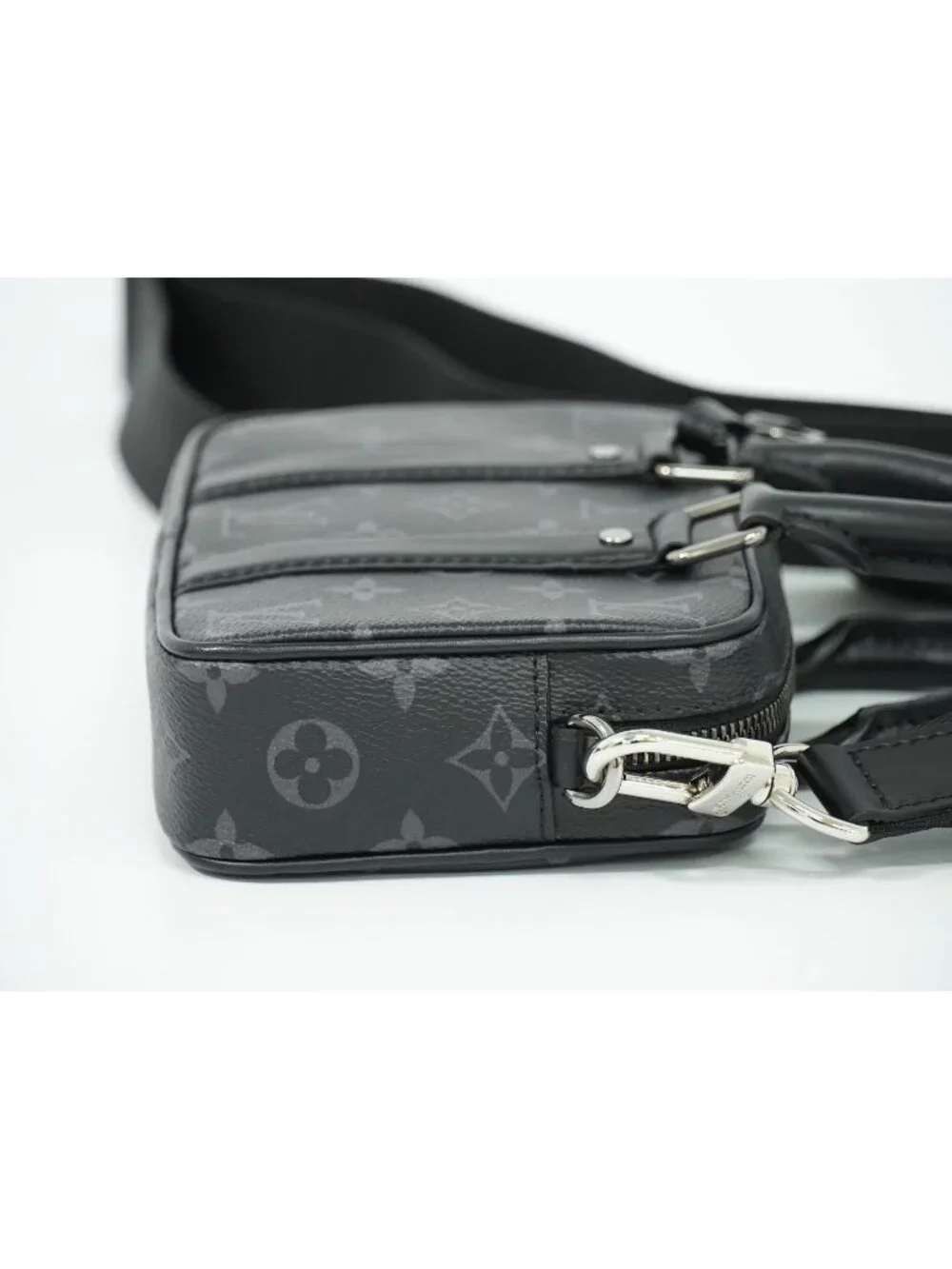 Louis Vuitton LV Nano Porte Documents Voyage Monogram Eclipse 2-Way Shoulder